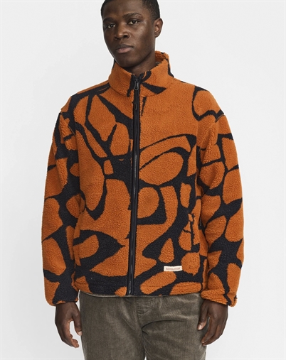 Revolution - Printed Teddy Jakke - Orange